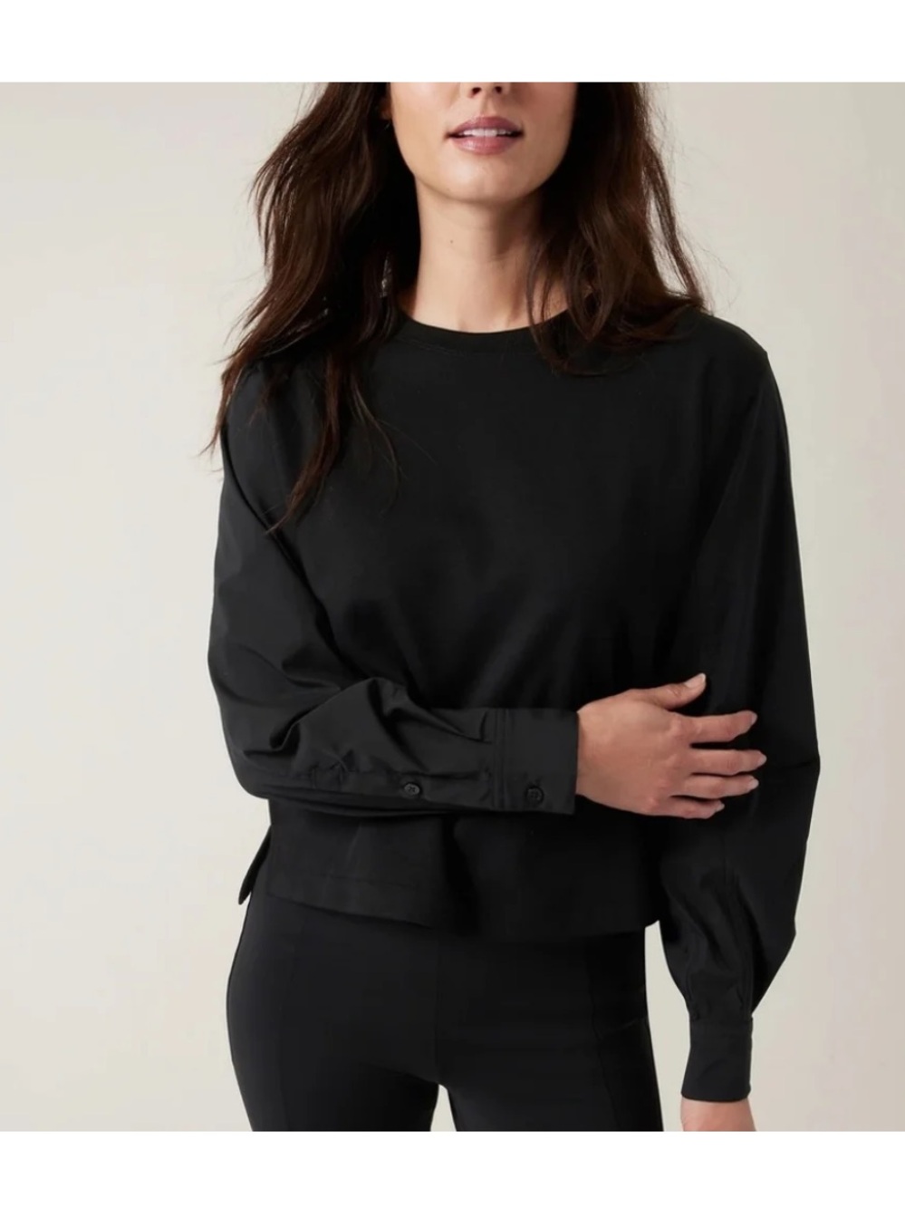 🆕 Athleta Harlow 🖤🖤🖤 Hybrid Top - L